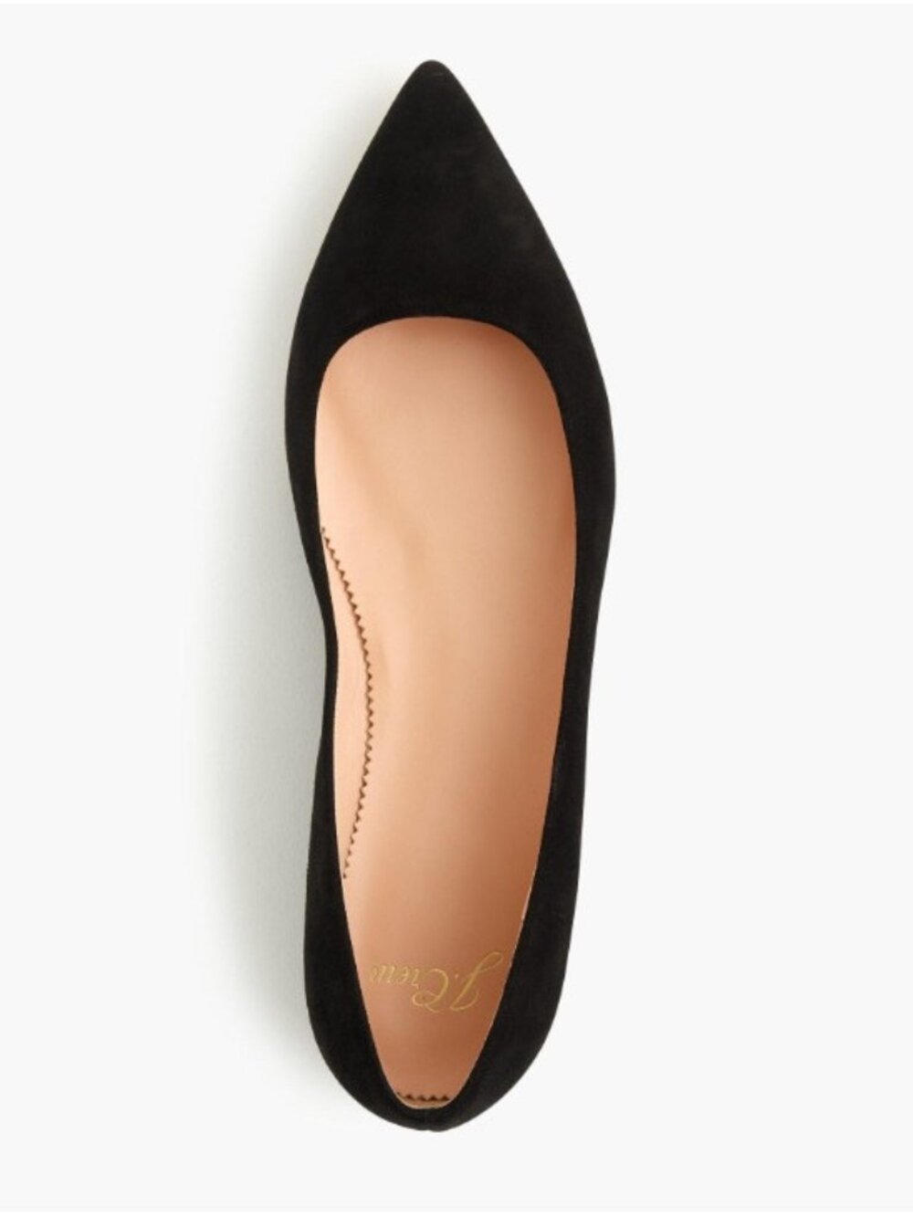 J.Crew Pointed-toe Flats In Suede Black Women's size 10 classic business casual